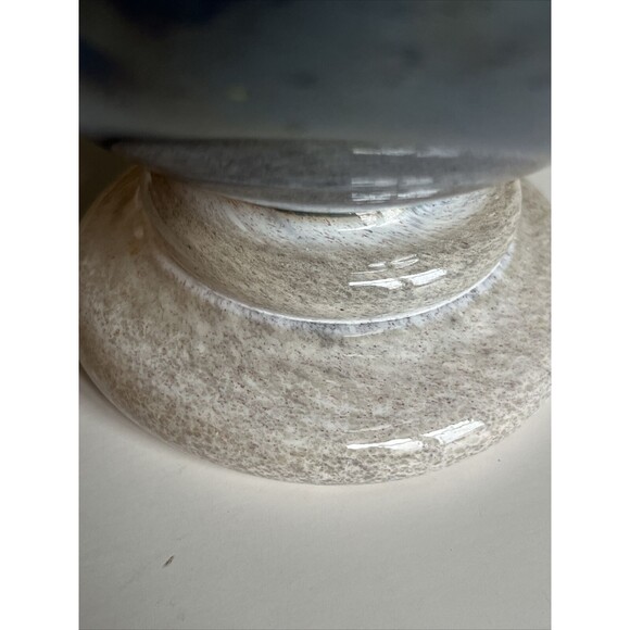 Vintage Hand Blown Art Glass Irridescent Galaxy Pedestal Bowl Signed Dated ‘96 - Picture 4 of 11